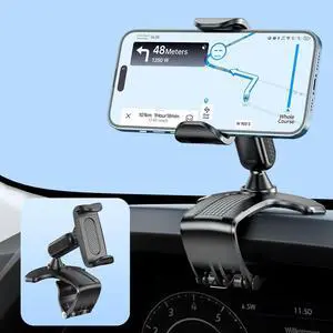 Multifunctional Car Dashboard Mobile Phone Holder, 360 Degree Rotation Universal Dash Clip Cellphone Mount for 4-7 inch Smartphones (Black) Multifunctional Car Dashboard Mobile Phone Holder, 360 Degree Rotation Universal Dash Clip Cellphone Mount for 4-7 inch Smartphones (Black)