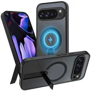 Magnetic Kickstand Case for Google Pixel 9 Pro XL /10 Pro XL Black Magnetic Kickstand Case for Google Pixel 9 Pro XL /10 Pro XL Black