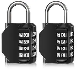 4-Digit Combination Lock, Heavy Duty Zinc Alloy Door & Gym Box-2PCS 4-Digit Combination Lock, Heavy Duty Zinc Alloy Door & Gym Box-2PCS