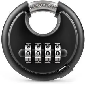 Combination Lock, 4 Digit Padlock with Hardened Steel Shackle, Keyless Heavy Duty Combo Lock for Outdoor Sheds Fence, Gate Hasps, Storage Unit, School Gym Locker (1 Pack, Black) Combination Lock, 4 Digit Padlock with Hardened Steel Shackle, Keyless Heavy Duty Combo Lock for Outdoor Sheds Fence, Gate Hasps, Storage Unit, School Gym Locker (1 Pack, Black)