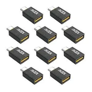 USB to USB C Adapter 10Pack,USBC Male to A Female OTG Adapter,Black USB to USB C Adapter 10Pack,USBC Male to A Female OTG Adapter,Black