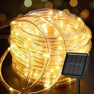 39FT 100LED Solar Rope Lights Outdoor Waterproof, Warm White 39FT 100LED Solar Rope Lights Outdoor Waterproof, Warm White