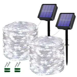 Solar String Lights for Outside,2 Pack Total 240LED Solar Lights Outdoor Waterproof 24M/80Ft 8 Modes Outdoor Copper Wire Fairy Light Patio Decor Light,Yard,Porch Hanging Lightst (White) Solar String Lights for Outside,2 Pack Total 240LED Solar Lights Outdoor Waterproof 24M/80Ft 8 Modes Outdoor Copper Wire Fairy Light Patio Decor Light,Yard,Porch Hanging Lightst (White)