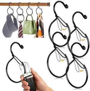 4 Pack Belt Hanger for Closet, Heavy Duty Metal Belt Organizer with S Hooks, Rustproof Tie Rack for Belts, Ties, Scarves, Bags & Accessories, Space Saving Closet Organizer 4 Pack Belt Hanger for Closet, Heavy Duty Metal Belt Organizer with S Hooks, Rustproof Tie Rack for Belts, Ties, Scarves, Bags & Accessories, Space Saving Closet Organizer