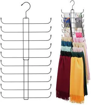 Scarf Hanger, Scarf Organizer for Closet, Holds 20 Scarves Scarf Hanger, Scarf Organizer for Closet, Holds 20 Scarves