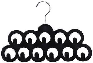 Storage Organizer for Closet (Pack of 3), Black | by Home Basics | Scarf Holder for Scarves and Ties | Slim Scarf Hangar Useful for Belts and Jewelry Storage Organizer for Closet (Pack of 3), Black | by Home Basics | Scarf Holder for Scarves and Ties | Slim Scarf Hangar Useful for Belts and Jewelry