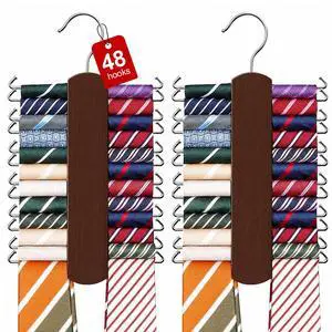 Tie Rack with 48 Hooks, Large Capacity Tie Hanger for Closet Organizer Tie Rack with 48 Hooks, Large Capacity Tie Hanger for Closet Organizer
