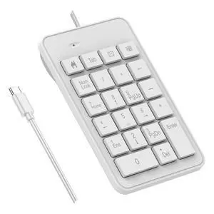 Wired USB C Number Pad - 23 Keys Type C Numeric Keypad Upgraded 10 Key USB Keyboard Financial Accounting Numpad for Laptop, PC, MacBook, Notebook, Desktop,Surface Pro - White Wired USB C Number Pad - 23 Keys Type C Numeric Keypad Upgraded 10 Key USB Keyboard Financial Accounting Numpad for Laptop, PC, MacBook, Notebook, Desktop,Surface Pro - White