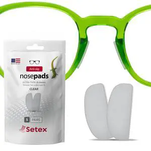 Gecko Grip Ultra-Thin 0.6mm Anti Slip Eyeglass Nose Pads 5 Pair Clear Gecko Grip Ultra-Thin 0.6mm Anti Slip Eyeglass Nose Pads 5 Pair Clear