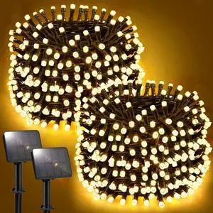 Solar String Lights Outdoor Waterproof Total 240LED 79FT Solar Garden Lights 8 Modes for Yard/Patio/Tree/Gazebo/Terrace/Fence/Pathway, 39Ft*2, 120LED*2 for Christmas - Warm White Solar String Lights Outdoor Waterproof Total 240LED 79FT Solar Garden Lights 8 Modes for Yard/Patio/Tree/Gazebo/Terrace/Fence/Pathway, 39Ft*2, 120LED*2 for Christmas - Warm White