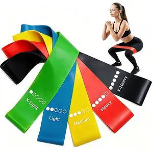 Resistance Loop Exercise Bands Set of 5-5 Different Resistance Levels Workout Bands, Elastic Stretch Bands for Legs, Glutes, Yoga, Pilates, Physical Therapy & Strength Training Resistance Loop Exercise Bands Set of 5-5 Different Resistance Levels Workout Bands, Elastic Stretch Bands for Legs, Glutes, Yoga, Pilates, Physical Therapy & Strength Training