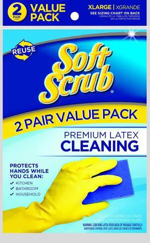 Reusable Latex Household Cleaning Glove, XLarge, Yellow Reusable Latex Household Cleaning Glove, XLarge, Yellow