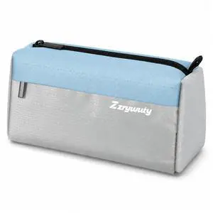 Blue/Grey 3-Pocket Pencil Pouch, Waterproof Pencil Case Blue/Grey 3-Pocket Pencil Pouch, Waterproof Pencil Case