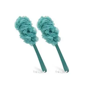 Back Scrubber for Shower, Qewro Loofah on a Stick as Shower Brush Exfoliating Body with Long Handle, Loofah Sponge Mens Loofah Bathing Accessories for Women (2Pack Blue) (2Pack Blue) Back Scrubber for Shower, Qewro Loofah on a Stick as Shower Brush Exfoliating Body with Long Handle, Loofah Sponge Mens Loofah Bathing Accessories for Women (2Pack Blue) (2Pack Blue)