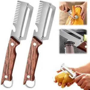 2 Pcs 3-in-1 Multifunctional Vegetable Peele, New Stainless Steel Thickened Fruit Peeler with Wooden Handle, Kitchen Peeler for Potato, Carrot 2 Pcs 3-in-1 Multifunctional Vegetable Peele, New Stainless Steel Thickened Fruit Peeler with Wooden Handle, Kitchen Peeler for Potato, Carrot