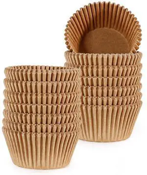 300pcs Standard Cupcake Muffin Liners for Baking - Odorless Greaseproof Paper Muffin Baking Cups for Wedding Birthday Party Baby Shower Festivals (Natural) 300pcs Standard Cupcake Muffin Liners for Baking - Odorless Greaseproof Paper Muffin Baking Cups for Wedding Birthday Party Baby Shower Festivals (Natural)