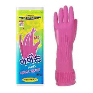 Mamison Quality Rubber Gloves Pink Size M, Waterproof Rubber Gloves 1 Pairs, Korean Home and Improvement Brand Mamison Quality Rubber Gloves Pink Size M, Waterproof Rubber Gloves 1 Pairs, Korean Home and Improvement Brand