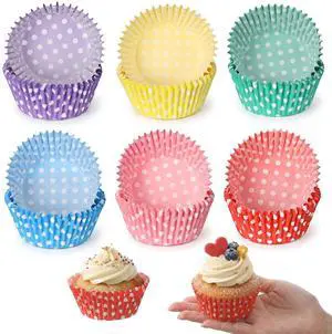 100 Pcs Rainbow Mini Cupcake Liners Standard Size Muffin Liners Cute Polka Dots Paper Baking Cups Grease Proof Baking-Cups Paper Christmas Cupcake Liner for Wedding Birthday Tea Party Baking Supply 100 Pcs Rainbow Mini Cupcake Liners Standard Size Muffin Liners Cute Polka Dots Paper Baking Cups Grease Proof Baking-Cups Paper Christmas Cupcake Liner for Wedding Birthday Tea Party Baking Supply