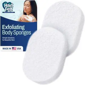 Bath Sponges for Shower Women & Men | Soft Exfoliating Body Sponge for Dead Skin | Chemical-Free Sponges for Body | Cleanses Skin from Dirt & Excess Oil | Made in USA - Pack of 2 Bath Sponges for Shower Women & Men | Soft Exfoliating Body Sponge for Dead Skin | Chemical-Free Sponges for Body | Cleanses Skin from Dirt & Excess Oil | Made in USA - Pack of 2