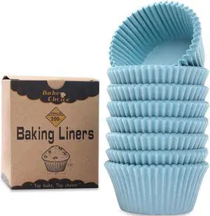 200pcs Standard Cupcake Liners for Baking, Blue Muffin Liners 200pcs Standard Cupcake Liners for Baking, Blue Muffin Liners