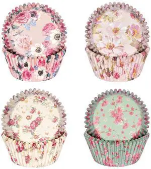 Standard Cupcake Liners 100 Pack, Colorful Paper Baking Cups Food Grade Disposable Cupcake Wrappers Floral Muffin Liners for Birthday Tea Themed Party Decor (Floral-4) Standard Cupcake Liners 100 Pack, Colorful Paper Baking Cups Food Grade Disposable Cupcake Wrappers Floral Muffin Liners for Birthday Tea Themed Party Decor (Floral-4)