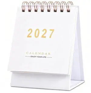 Mini Desk Calendar 2026-2027, Monthy Small Desktop Calendar Runs From July 2026 until Dec 2027, 250 GSM Thick Paper Twin-Wire Binding for Home or Office (White) Mini Desk Calendar 2026-2027, Monthy Small Desktop Calendar Runs From July 2026 until Dec 2027, 250 GSM Thick Paper Twin-Wire Binding for Home or Office (White)