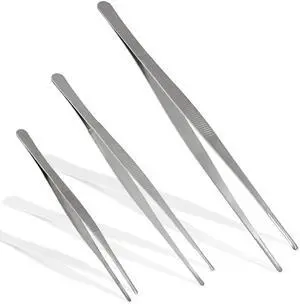 3Pcs Stainless Steel Tweezer Set (8" 10" 12") 3Pcs Stainless Steel Tweezer Set (8" 10" 12")