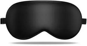 Mulberry Silk Sleep Eye Mask Blindfold with Adjustable Strap, Soft Eye Cover for Women Men Night Sleeping, Travel, Nap(Black) Mulberry Silk Sleep Eye Mask Blindfold with Adjustable Strap, Soft Eye Cover for Women Men Night Sleeping, Travel, Nap(Black)