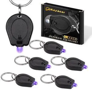 6 Pack 395nm Mini UV LED Keychain Flashlight UV Keychain Light Black Light for Detections 6 Pack 395nm Mini UV LED Keychain Flashlight UV Keychain Light Black Light for Detections