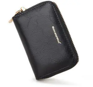 Small Credit Card Holder for Women Rfid Blocking Compact Card Organizer Multiple Card Slots With Zipper Small Credit Card Holder for Women Rfid Blocking Compact Card Organizer Multiple Card Slots With Zipper