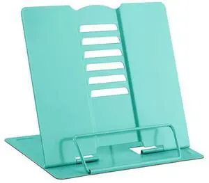 Small Desk Book Stand Metal Reading Rest Book Holder Adjustable Cookbook Documents Holder Portable Sturdy Bookstands for Recipes Textbooks Tablet Music Books(Light Green) Small Desk Book Stand Metal Reading Rest Book Holder Adjustable Cookbook Documents Holder Portable Sturdy Bookstands for Recipes Textbooks Tablet Music Books(Light Green)