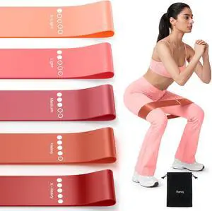 Bands for Working Out, 5-Pack Elastic Exercise Bands for Strength Training, Stretching, Workout; Home Gym Equipment for Women Men, Pilates Yoga Physical Therapy, Leg Glute Arm Exercise Kit Bands for Working Out, 5-Pack Elastic Exercise Bands for Strength Training, Stretching, Workout; Home Gym Equipment for Women Men, Pilates Yoga Physical Therapy, Leg Glute Arm Exercise Kit