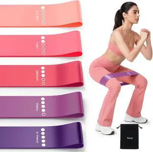 Bands for Working Out, 5-Pack Elastic Exercise Bands for Strength Training, Stretching, Workout; Home Gym Equipment for Women Men, Pilates Yoga Physical Therapy, Leg Glute Arm Exercise Kit Bands for Working Out, 5-Pack Elastic Exercise Bands for Strength Training, Stretching, Workout; Home Gym Equipment for Women Men, Pilates Yoga Physical Therapy, Leg Glute Arm Exercise Kit