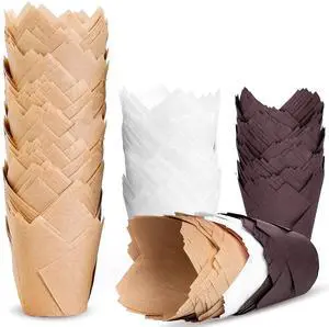 200pcs Tulip Cupcake Liners, Premium Muffin Liners Holders for Baking Cups, Greaseproof Cupcake Wrappers in Standard Size, Classic Parchment Paper Cupcakes Liner for Party, Christmas by JIRNGLA 200pcs Tulip Cupcake Liners, Premium Muffin Liners Holders for Baking Cups, Greaseproof Cupcake Wrappers in Standard Size, Classic Parchment Paper Cupcakes Liner for Party, Christmas by JIRNGLA