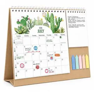 Small Desk Calendar 2026-2027, Standing Flip Calendar, 10x8.5, 12 Month Small Desk Calendar 2026-2027, Standing Flip Calendar, 10x8.5, 12 Month