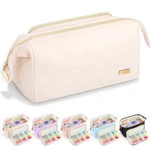 Pencil Case for Girls kids Soft Quilted Pencil Pouch Bag Organizer Pencil Case for Girls kids Soft Quilted Pencil Pouch Bag Organizer
