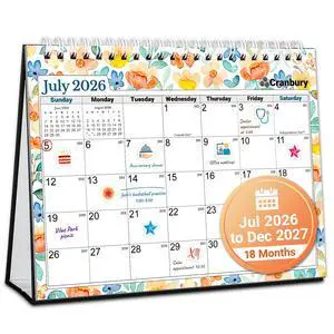 2026-2027 Small Desk Calendar 8x6, Standing Flip Planner 2026-2027 Small Desk Calendar 8x6, Standing Flip Planner
