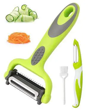 Peeler for Kitchen, 3 in1 Potato Apple Peelers for Fruit Carrot Zucchini Cucumber Veggie Anti-Slip Handle, Y Vegetable Peeler 3 in 1 Serrated Blade and Standard Blades Spin Design (2PC) Peeler for Kitchen, 3 in1 Potato Apple Peelers for Fruit Carrot Zucchini Cucumber Veggie Anti-Slip Handle, Y Vegetable Peeler 3 in 1 Serrated Blade and Standard Blades Spin Design (2PC)