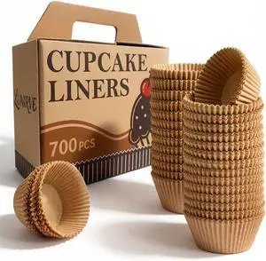 700 Count Brown Cupcake Liners - Natural Parchment Baking Cups, 2 Inch 700 Count Brown Cupcake Liners - Natural Parchment Baking Cups, 2 Inch