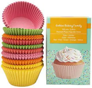 Liners 300 pcs Rainbow Muffin Liners No Smell,Food&Grade,Greaseproof Paper Baking Cups, Cupcake Wrappers for Party,Christmas by GoldenBakeryFamily Liners 300 pcs Rainbow Muffin Liners No Smell,Food&Grade,Greaseproof Paper Baking Cups, Cupcake Wrappers for Party,Christmas by GoldenBakeryFamily