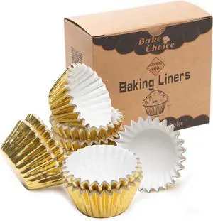 400pcs Gold Mini Cupcake Liners, Foil Muffin Liners, Non-Stick 400pcs Gold Mini Cupcake Liners, Foil Muffin Liners, Non-Stick