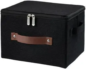 Storage Bins with Zipper Lid Decorative Lidded Box Fabric Baskets Storage Bins with Zipper Lid Decorative Lidded Box Fabric Baskets