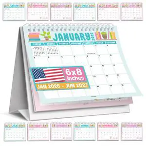 2026-2027 Standing Flip - 18-Month 2026 Desk Calendar Small for Home, Office & School, Standing Desks Calendars 2026-2027, Mini Desks Calendars, Back to School Teacher Gifts 2026-2027 Standing Flip - 18-Month 2026 Desk Calendar Small for Home, Office & School, Standing Desks Calendars 2026-2027, Mini Desks Calendars, Back to School Teacher Gifts
