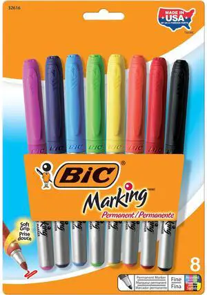 Mark-It Permanent Markers Color Collection, Fine Point, Assorted, 8 ct Mark-It Permanent Markers Color Collection, Fine Point, Assorted, 8 ct
