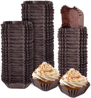 Square Cupcake Liners, 500 Count, Coffee,Standard Size Square Cupcake Liners, 500 Count, Coffee,Standard Size