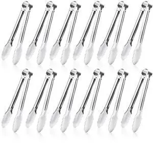 12 Pack Small Serving Tongs,Stainless Steel Sugar Tongs Mini Appetizers Tongs Mental Kitchen Tongs for Serving Food (5inch) 12 Pack Small Serving Tongs,Stainless Steel Sugar Tongs Mini Appetizers Tongs Mental Kitchen Tongs for Serving Food (5inch)