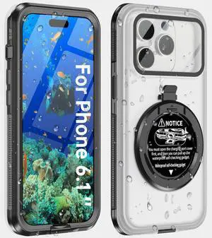 Phone Case for iPhone 6.1, Self-Check Function Underwater Pouch Dry Bag Beach Travel Essentials Floating Shower Snorkeling for iPhone 15/14/13/12/11,15/14/13/12/11 Pro, XR/XS 6.1" Phone Case for iPhone 6.1, Self-Check Function Underwater Pouch Dry Bag Beach Travel Essentials Floating Shower Snorkeling for iPhone 15/14/13/12/11,15/14/13/12/11 Pro, XR/XS 6.1"