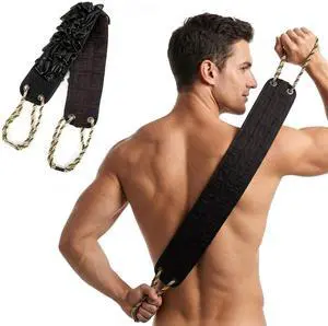 Back Scrubber for Shower, 39 Inch Double-Sided Back Exfoliator with Handles, Exfoliate Body Scrub Washcloth Towel, Bath Sponge Loofah Luffa Back Washer for Men Women, Black Back Scrubber for Shower, 39 Inch Double-Sided Back Exfoliator with Handles, Exfoliate Body Scrub Washcloth Towel, Bath Sponge Loofah Luffa Back Washer for Men Women, Black