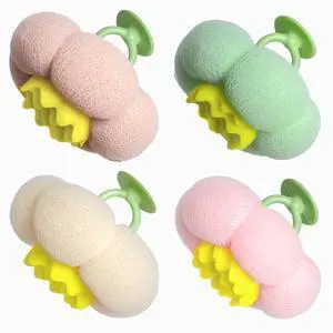 4 Pcs Bath Sponge, 2026 Upgrade Super Soft Yellow Flower-Shaped Suction Cup Bath Sponge, Upgraded 2-in-1 Flower-Shaped Ball Exfoliating Bath loofah Cleaning Brush, Mesh Shower Body Sponger4 Color 4 Pcs Bath Sponge, 2026 Upgrade Super Soft Yellow Flower-Shaped Suction Cup Bath Sponge, Upgraded 2-in-1 Flower-Shaped Ball Exfoliating Bath loofah Cleaning Brush, Mesh Shower Body Sponger4 Color