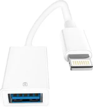 USB to Lightning Adapter, Lightning Male to USB Female iPhone Adapter for iPhone 14 13 12 11 Pro Max X XS 8 7,iPad,iPhone Camera OTG Adapter Support Connect Camera,Flash Drive,Mouse,Card Reader USB to Lightning Adapter, Lightning Male to USB Female iPhone Adapter for iPhone 14 13 12 11 Pro Max X XS 8 7,iPad,iPhone Camera OTG Adapter Support Connect Camera,Flash Drive,Mouse,Card Reader